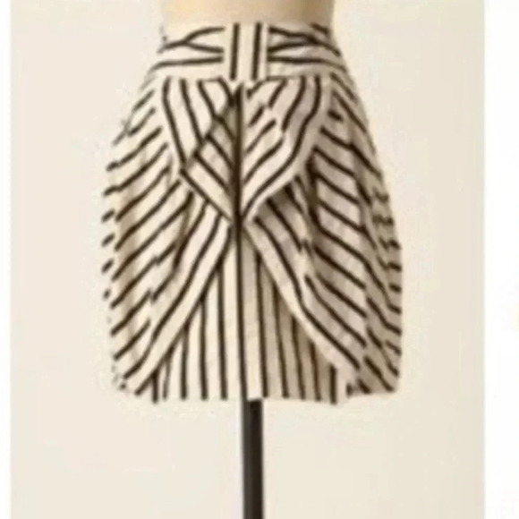 Eva Franco black and white striped skirt size 8 - Picture 3 of 5